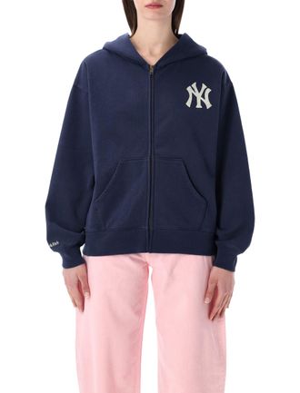 Sporty & Rich Heritage Yankee Zip-Through Knit Hoodie