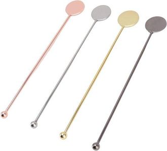 OEM Agitadores De Caf&eacute; Reutilizables De Acero Inoxidable - Juego De 4 - Agitadores De Colores Para Bebidas, Bares Y Fiestas