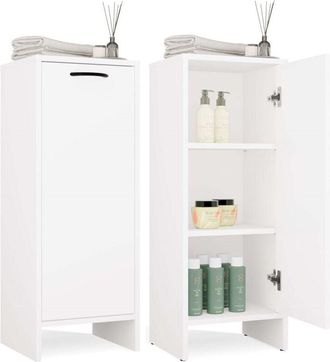Topeshop Nina - Armario De Ba&ntilde;o Con 3 Estantes Y 1 Puerta - Blanco