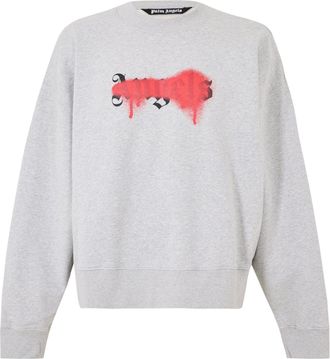 Palm Angels Mens Sketchy in Grey Red - Size Medium