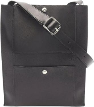 Herm&egrave;s Pre-owned Cab H Cabas Evergrain Shoulder Bag - unisex - Vintage Schoudertas - Zwart - ONE Size - Leer - Vintage