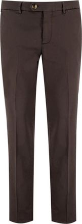 Brunello Cucinelli Stijlvolle Welt Pocket Broeken - Heren - Chinos - Bruin - M - Katoen - Broeken
