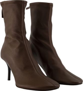 Acne Studios Womens Ankles Boots - Acne Studios Leather Brown Lambskin Shoes