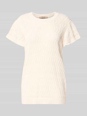 Mos Mosh Strickshirt mit Lochstickerei Modell Ganna in Offwhite, Gr&ouml;&szlig;e XS