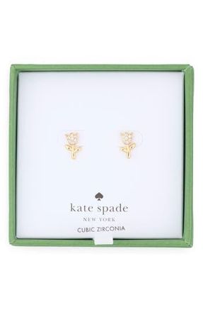 Kate Spade New York mini tulip stud earrings in Purple/Gold at Nordstrom Rack
