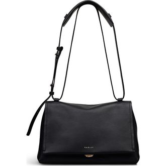 Radley London Mercer Street Medium Flapover Shoulder Bag in Black at Nordstrom