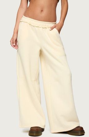 Edikted Kori Oversize Baggy Sweatpants in Yellow at Nordstrom, Size X-Large