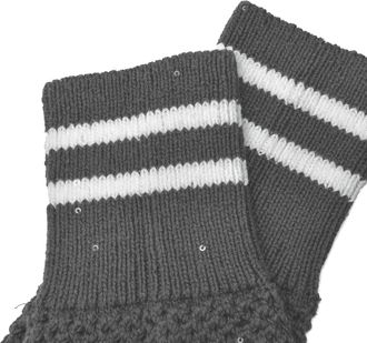 Brunello Cucinelli Womens Dark Grey Knit Socks Clothing