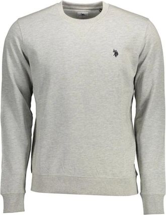 U.S.Polo Association Katoenen Trui - Heren - Sweatshirts - Grijs - 2XL - Katoen - Hoodies & sweatvesten