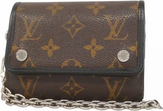 Louis Vuitton Black Brown Wallet (Tri-Fold) (Pre-Owned)