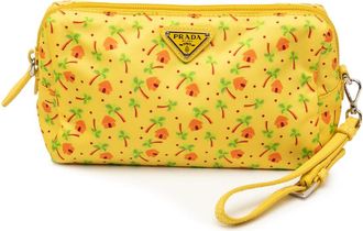 Prada Pre-owned Prada Tessuto Stampato Palm Cosmetic Pouch 6Y5SLCP547X15DIX