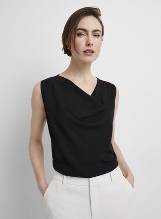 Contemporaine Womens Cowl-neck flowy Cami Top