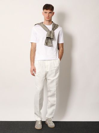 Brunello Cucinelli Mens T-Shirt Cotton White T-Shirts And Polos