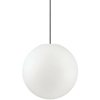 Ideal Lux Ideal Lux Sole - 1 Light Small Outdoor Globe Ceiling Pendant Light White IP44, E27