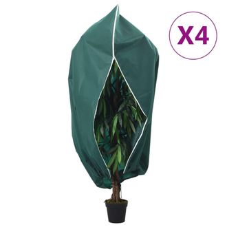 vidaXL Vidaxl - Cubiertas Para Plantas Con Cremallera 4 Uds 70 G/m&sup2; 3,93x3 M