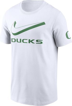 Nike Oregon Primetime Campus 2-Hit Swoosh Nike Mens College T-Shirt in White | N19910AUON-19P
