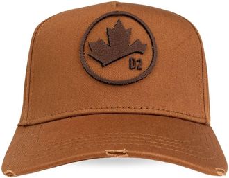 Dsquared2 logo-embroidered baseball cap - men - Cotton - One Size - Brown