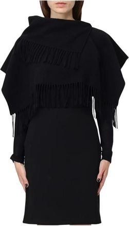 Liviana Conti Zwarte Jassen voor Vrouwen - Dames - Ponchos - Zwart - ONE Size - Jassen