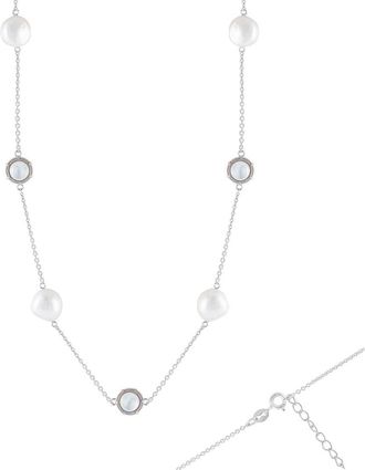 Splendid Pearls Silver 9-10Mmmm Pearl Necklace