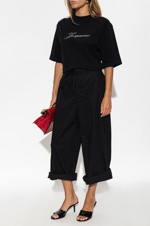 Jacquemus T-shirt With Logo, Womens, Black