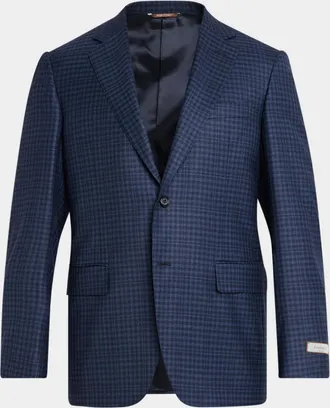 Canali Men & apos;s Micro-Check Wool Sport Coat