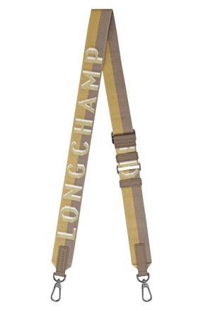 Longchamp Shadow Adjustable Canvas Shoulder Strap in Pistachio at Nordstrom