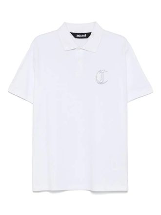 Just Cavalli Poloshirt met geborduurd logo - Wit