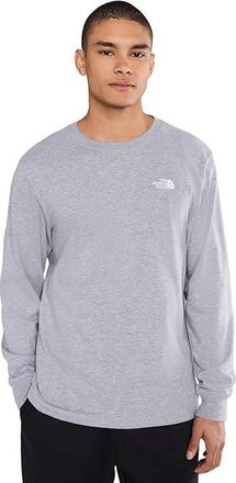 The North Face Evolution Simple Dome Regular Long Sleeve T-Shirts Mens T Shirt TNF Pale Grey Heather : 2XL, Cotton
