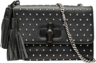 Gucci Pre-owned Leather gucci-bags - Dames - Vintage Schoudertas - Zwart - ONE Size - Vintage