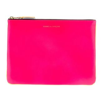 Comme Des Gar&ccedil;ons Super Fluo Leather Wallet - female - Comme des Gar&ccedil;ons - Wallets & Cardholders - Pink - ONE SIZE - Accessories