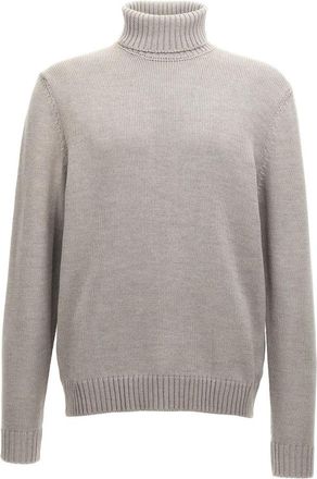 Zanone Turtleneck Trui - Heren - Coltruien - Grijs - 2XL - Wol - Truien & Vesten