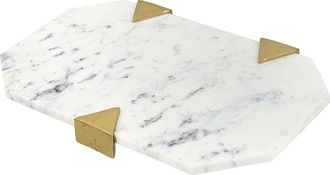 R16 Home Marble Tray in White/Gold at Nordstrom Rack