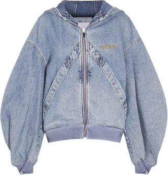 The Attico Hooded Denim Jacket