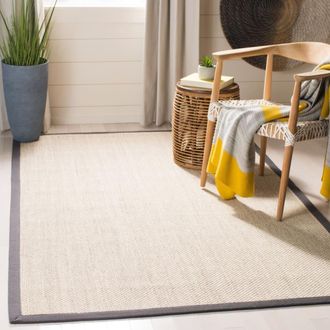 Safavieh Alfombra sisal m&aacute;rmol/gris oscuro 76 x 305 cm