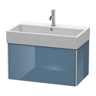 Duravit Duravit Xsquare Vanity Unidad De Pared 78,4x 46,0 Cm, 1 Extra&iacute;ble, Para Lavabo Vero Air 235080, Color (frente/cuerpo): Laca De Alto Brillo Stone Blue 