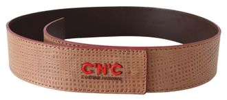 Costume National Leather Logo Fashion Waist Womens Belt