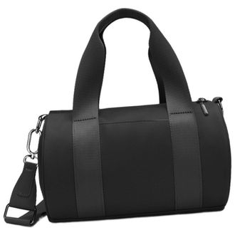 Generic Cylindrical Shoulder Bag Lightweight Durable Design Adjustable Strap Top Handle for Office Commuting and Urban Shopping Trips (Black, 9.84 &times; 6.69 &times; 6.