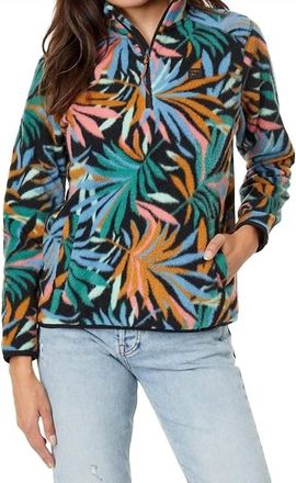 Billabong Boundary Mock 3 Fleece Pullover In Stormy Blue