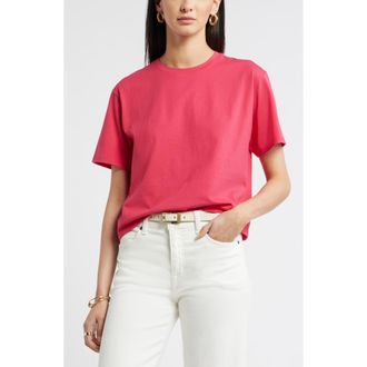 Nordstrom Relaxed Fit Pima Cotton Crewneck T-Shirt in Red Jazzy at Nordstrom, Size Xx-Large