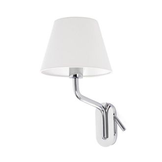 Netlighting Eterna Reading Light Wall Light Chrome E27 in Grey