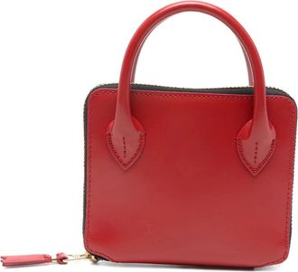 Comme Des Gar&ccedil;ons Portemonnee met ritssluiting - Dames - Handtassen - Rood - ONE Size - Leer - Tassen