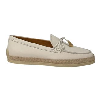 Tod's Tods, Loafers, female, White, Size: 7 1/2 US Gomma Rafia 92K Laccetto Terminali