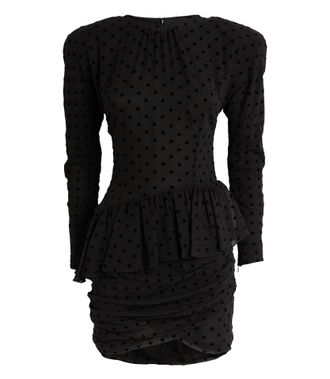 Magda Butrym Alessandra Rich Silk Polka-Dot Mini Dress Size XS