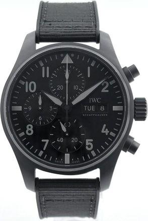 IWC Pre-owned IWC PilotS Chronograph Black Dial Mens Watch IW388106