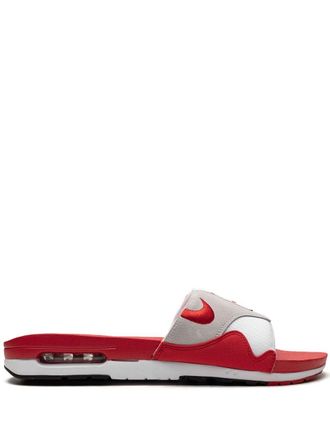 Nike Sandali slides Air Max 1 Sport Red - Bianco