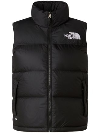 The North Face Black Retro Nuptse High-Collar Puffer Vest