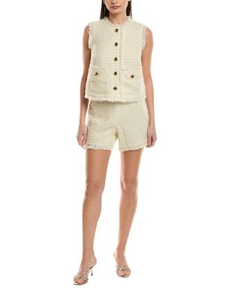 Sail to Sable 2pc Tweed Wool-Blend Top & Short Set