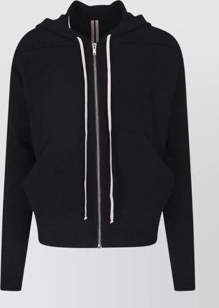 Rick Owens cashmere knitted zipped hoodie
