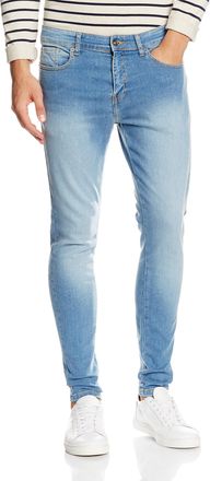 Enzo Jeans Mens Ez326 Skinny Jeans, Blue Wild Blue Yonder (Lightwash), 32W 32L UK