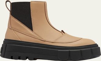 Sorel Caribou Leather Winter Chelsea Booties